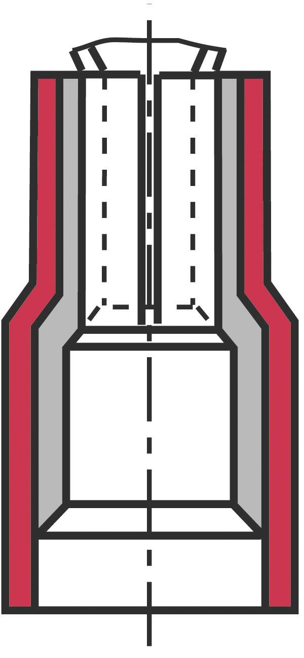 Przekrój dyszy wielowarstwowej. Ilustracja przedstawia strukturę i budowę wykonaną z różnych materiałów.