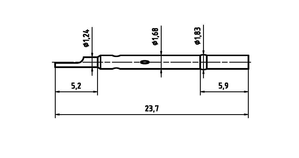 Sonda precyzyjna do płytek PCB PTR H 1015 L, RM 2.54 mm, ?30 m?, 1.37x25.4 mm