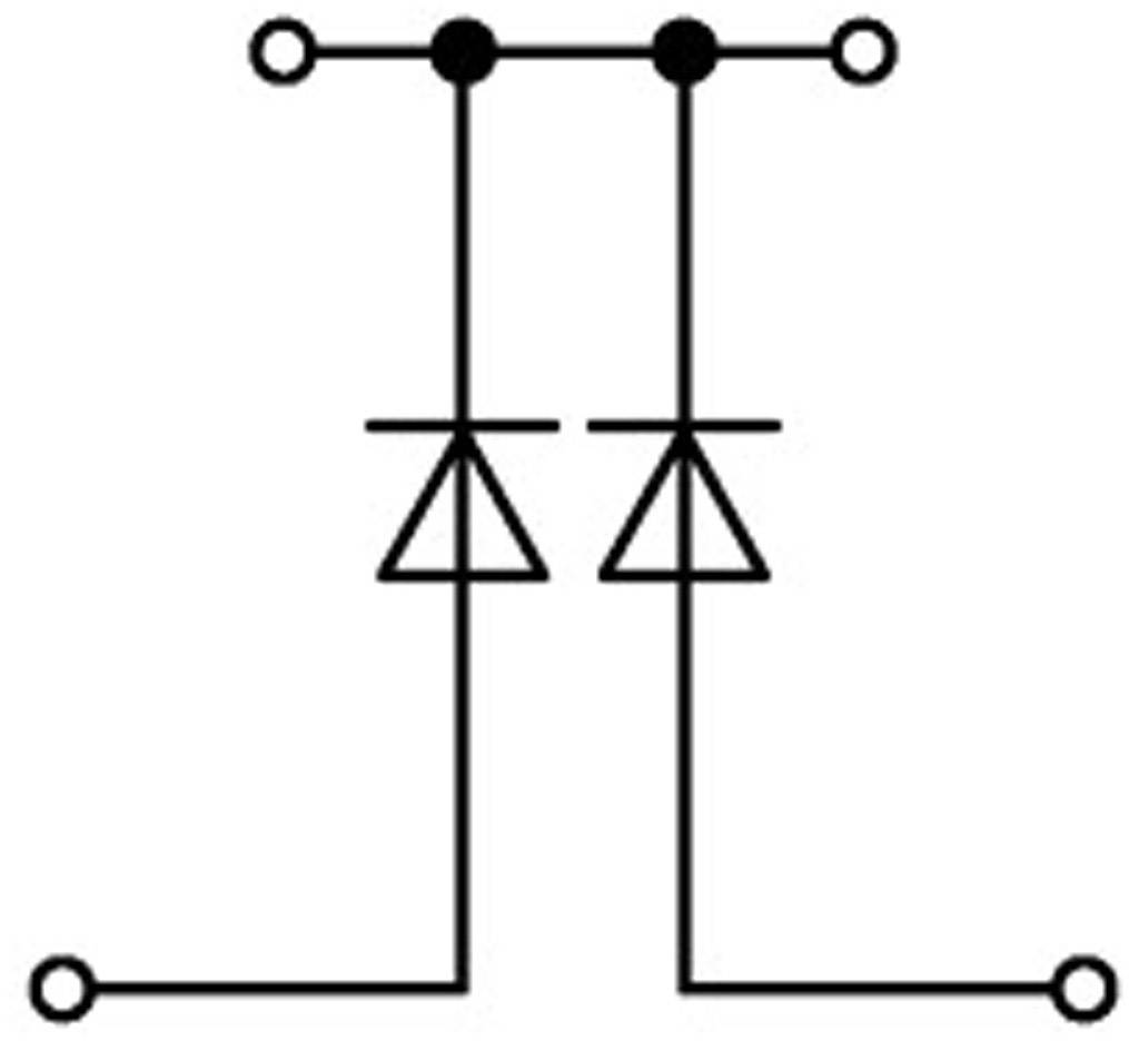 Діодний вивід, подвійний пружинний WAGO 2002-2214/1000-489 Розподіл: L 1 шт.
