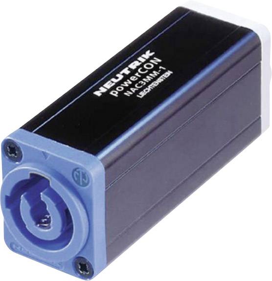Мережевий адаптер чоловічий роз'єм живлення - чоловічий роз'єм живлення Neutrik NAC3MM чорний 1 шт.