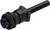 Czarny, cylindryczny wtyk elektryczny z wieloma stykami, przeznaczony do zastosowań przemysłowych i wykonania solidnych połączeń.