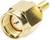 Pozłacany wtyk współosiowy z gwintem wewnętrznym i zewnętrznym. Wtyk posiada żłobkowane zakończenie do podłączenia kabla.