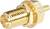 Pozłacany wtyk RF z gwintem i nakrętką sześciokątną. Odpowiedni do połączeń kabli koncentrycznych.