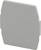 Szara plastikowa osłona w kształcie kwadratu, wyposażona w zaczepy boczne.