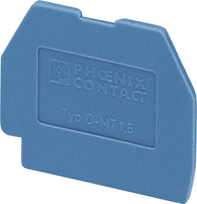 Niebieska osłona z napisem 'Phoenix Contact, typ D-MT 1,5'.