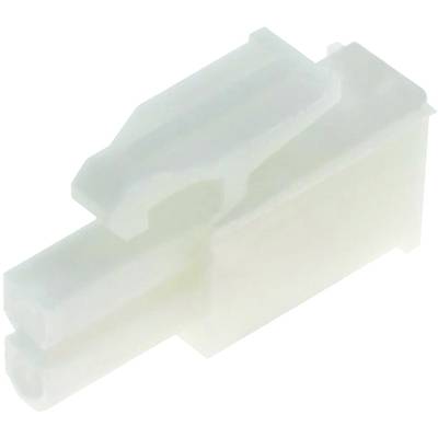 Biały wtyk plastikowy 2-stykowy, powszechnie stosowany w urządzeniach elektronicznych.