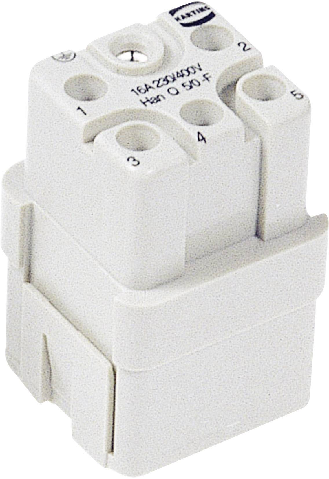 HARTING 09120053101 Вставка разъема Han® Q 5 с гнездом + обжим PE, 1 шт.