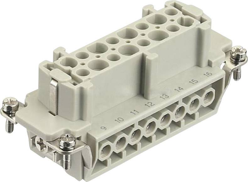 HARTING 09330162711 Вставка разъема Han® E 16 гнездовая + винт PE, 1 шт.