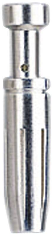 Metalowy wtyk w kształcie cylindra o gładkiej powierzchni z dwoma bocznymi szczerbami.