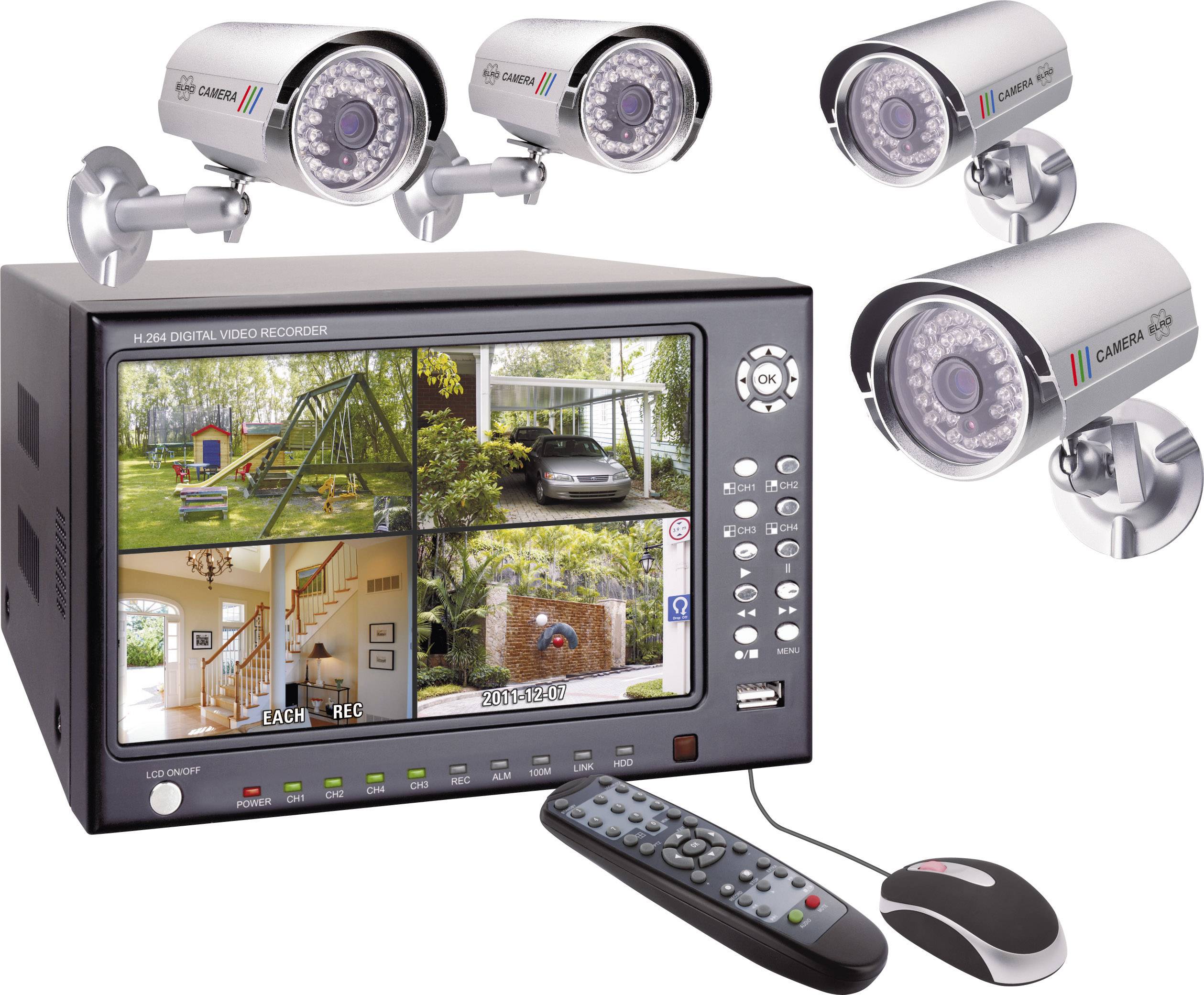 System Monitoringu Elro Dvr74s Liczba Kanalow 4 Rozdzielczosc Linie 4 Tvl Zamow W Conrad Pl