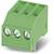 Wtykowe złącze płytki drukowanej, zielone, trzybiegunowe, z zaciskami śrubowymi, firmy Phoenix Contact, do połączeń elektrycznych.