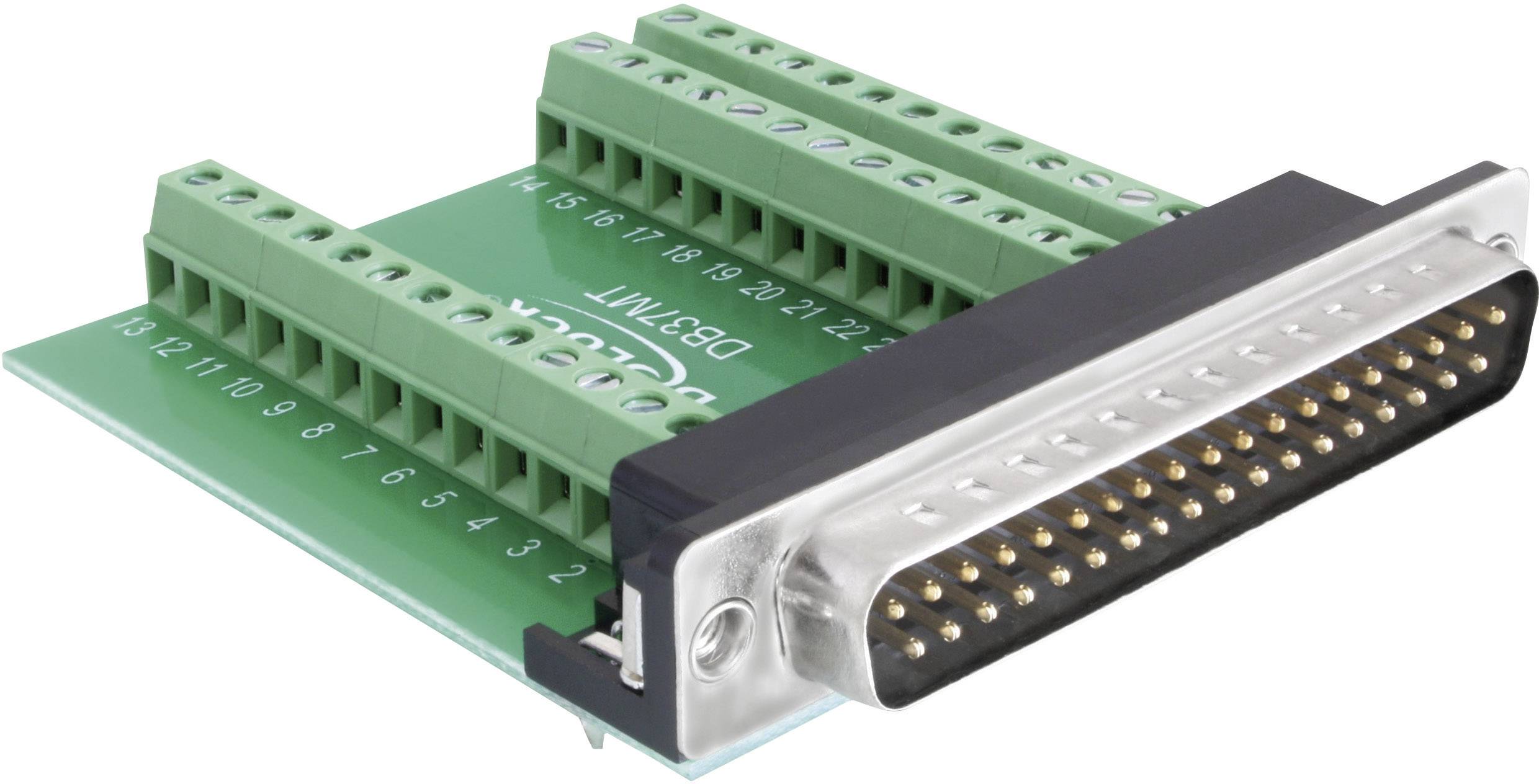 Роз'єм D-Sub чоловічий 180° Кількість контактів: 37, 39 Адаптер Delock 1 шт.