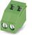 'Zielony dwubiegunowy blok zaciskowy elektryczny, typowy dla połączenia przewodów w obwodach elektronicznych.'