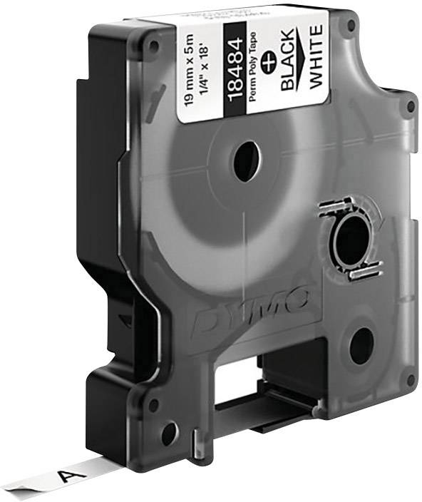 Стрічка для маркування DYMO S0718220, 19 мм x 5,5 м, колір стрічки: білий / колір друку: чорний