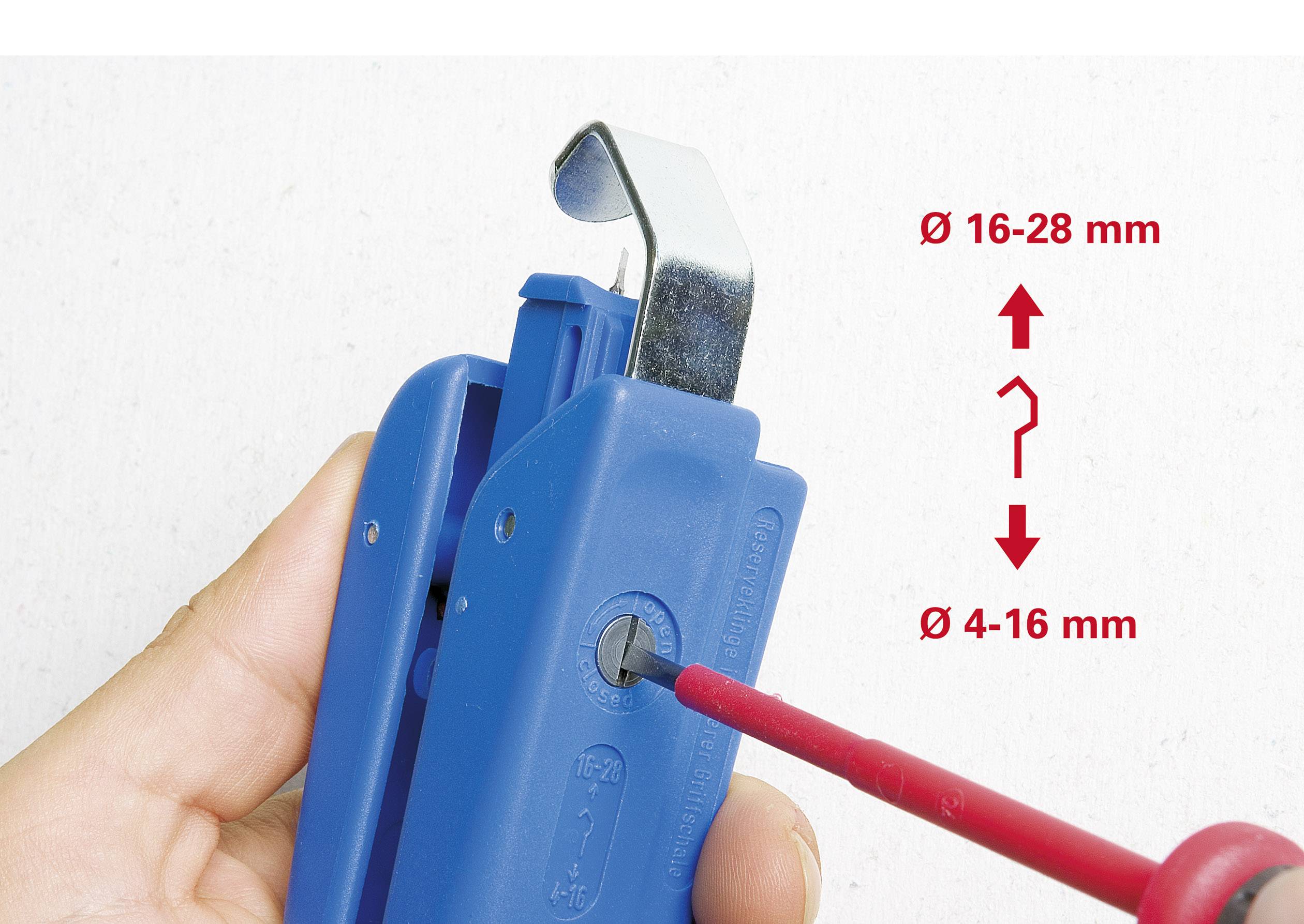 WEICON TOOLS 10006853 Інструмент для зняття ізоляції Duo-Stripper № 200 Сумісність з круглим кабелем 4 - 28 мм 0,5 - 6 мм²