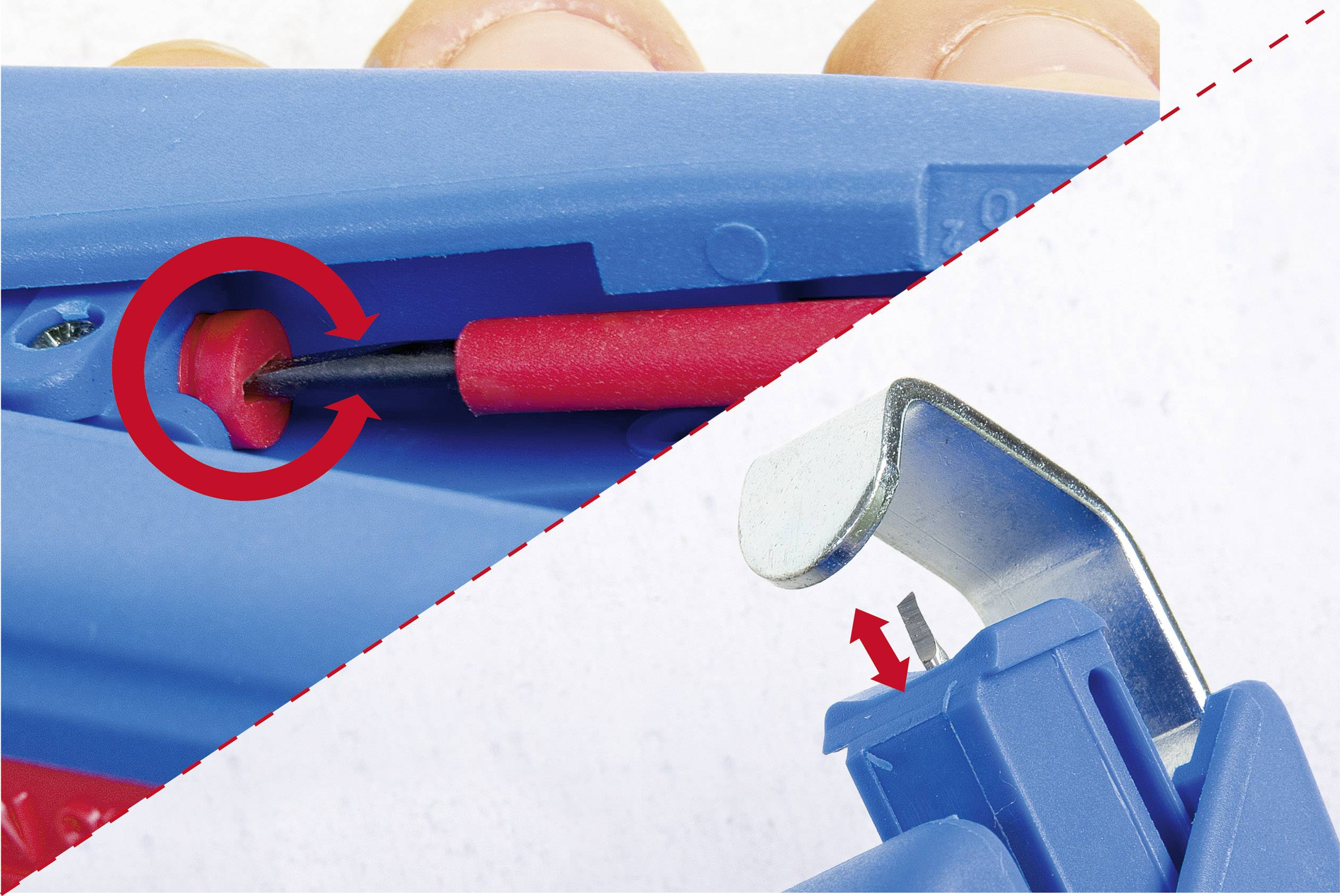 WEICON TOOLS 10006853 Інструмент для зняття ізоляції Duo-Stripper № 200 Сумісність з круглим кабелем 4 - 28 мм 0,5 - 6 мм²