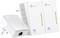 Obraz dwóch adapterów TP-Link AV600 WiFi Powerline oraz adaptera Ethernet. Urządzenia te rozszerzają zasięg sieci za pośrednictwem sieci elektrycznej.