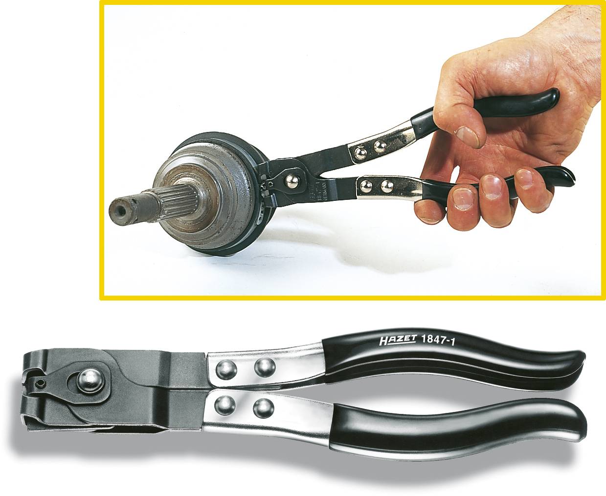 Плоскогубці для стартера Hazet 1847-1 230 мм 1 шт.