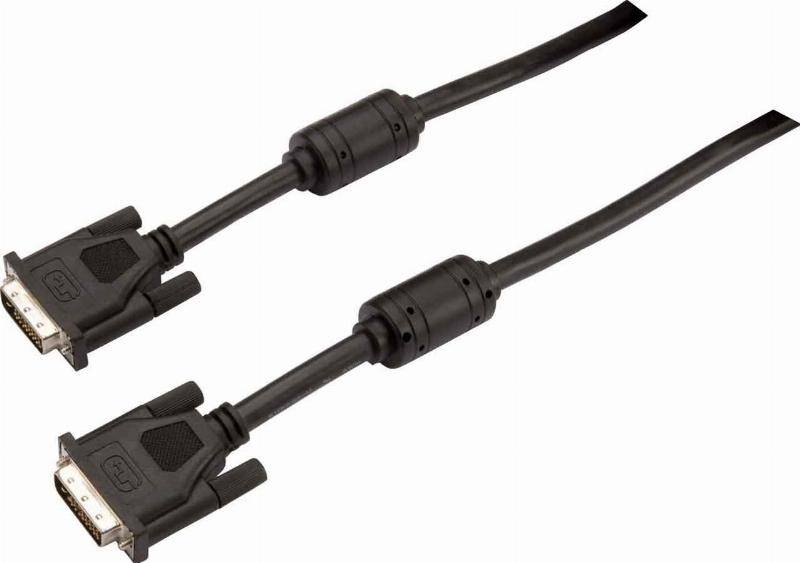 Bachmann DVI kabel DVI-D 24+1pin. Złącze, DVI-D 24+1pin. Złącze 5.00 m czarny 918.018 Kabel DVI