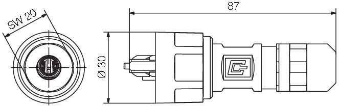 Złącze światłowodowe, wariant 1, SC-Duplex Singlemode, IP 67 IE-PS-V01M-2SC-SM Weidmüller 1963300000-1