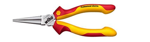 Плоскогубці Wiha 26735 VDE з прямими круглими носовими кінцями, інструментальна сталь, 160 мм