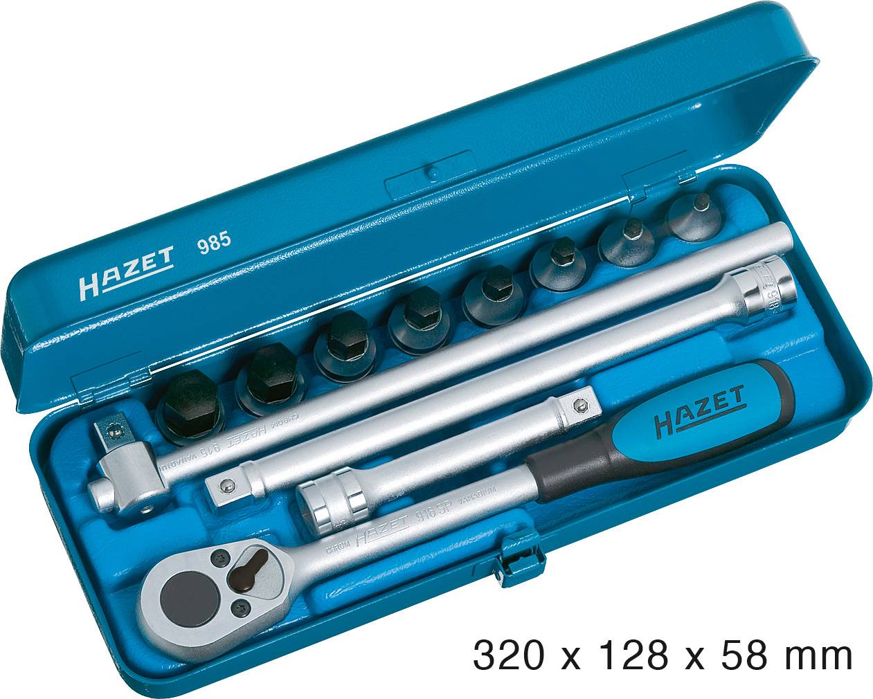 Zestaw kluczy nasadowych Hazet 985 1/2" (12.5 mm)