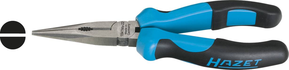 Плоскогубці для майстерні Hazet 1841MA-22, прямі, зі спеціальної сталі, 165 мм