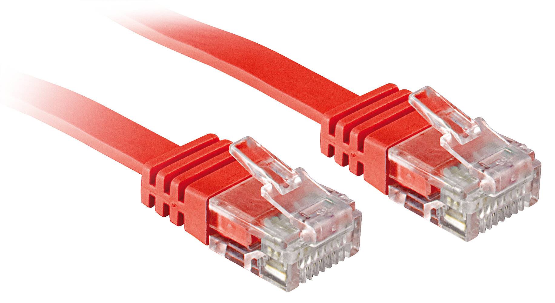 kabel LAN LINDY 47510, 1 szt., RJ45, CAT 6, U/UTP, 0.30 m, czerwony-2