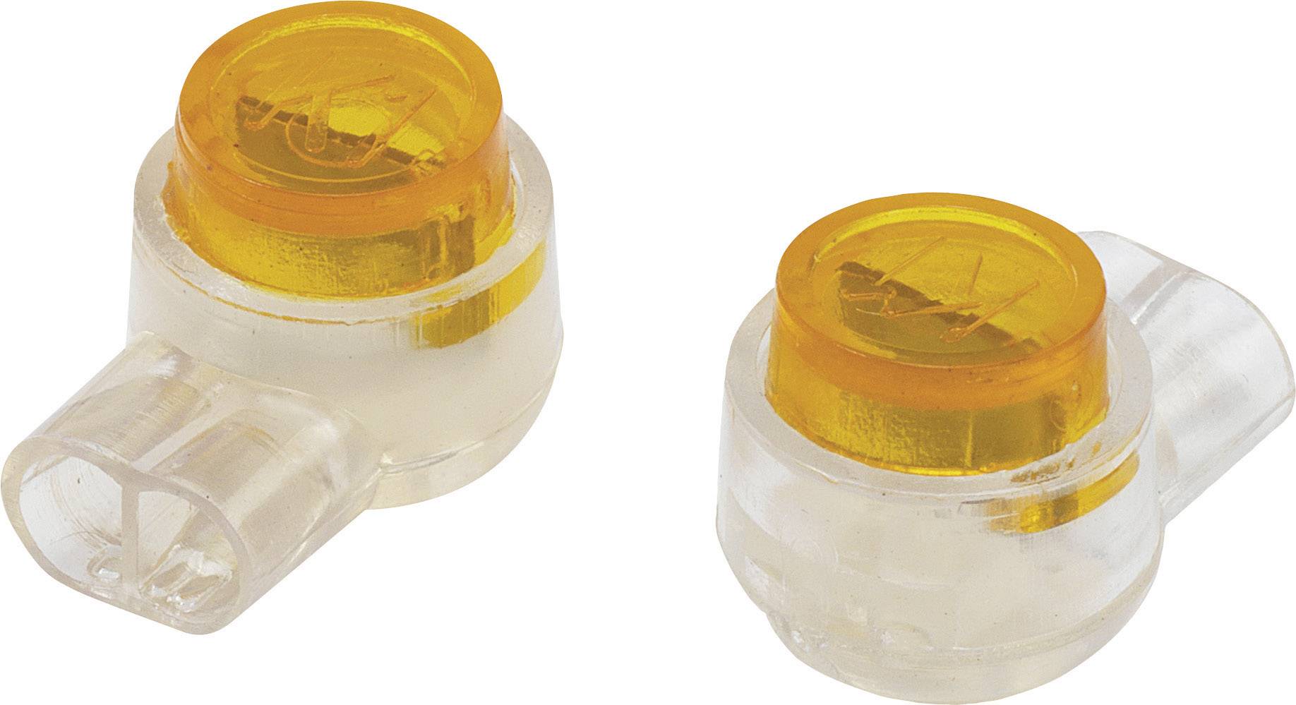 Одножильний роз'єм TRU COMPONENTS гнучкий: 0,13-0,38 мм² одножильний: 0,13-0,38 мм² Кількість контактів: 2 100 шт. жовтий