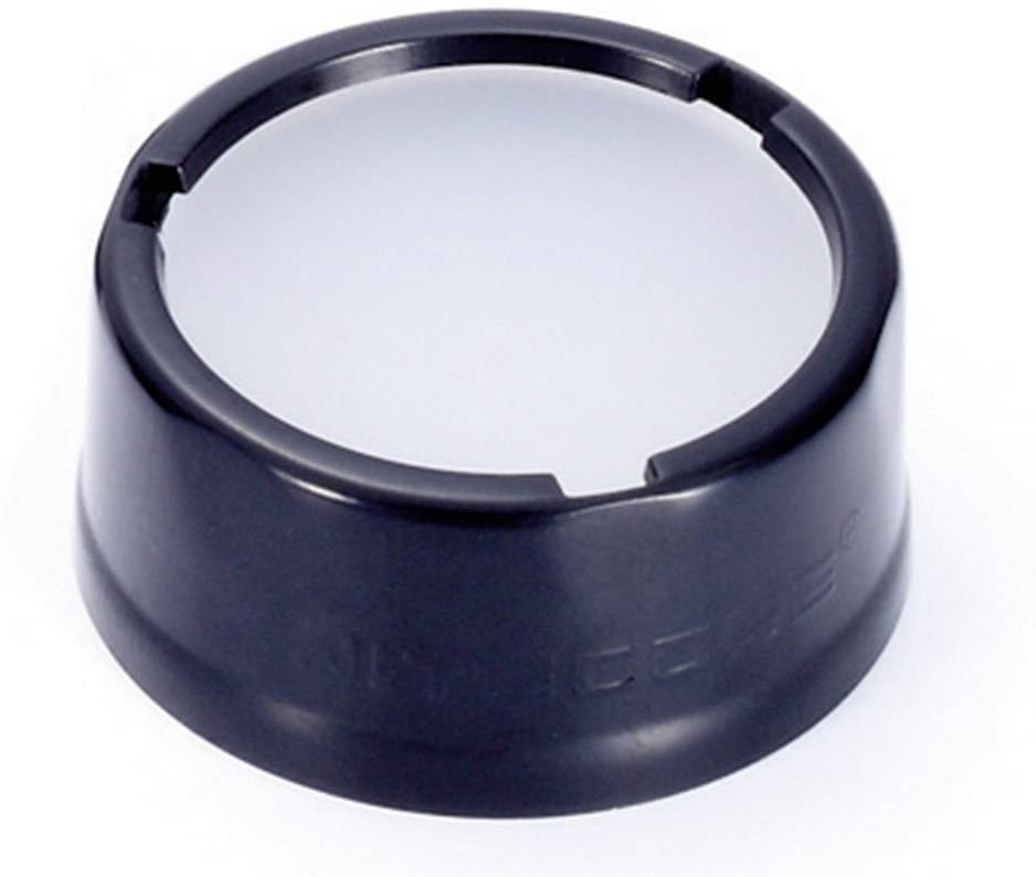 Czarny plastikowy dekiel z okrągłym uchwytem i gładką powierzchnią. Używany do przykrywania lub zamykania pojemników.