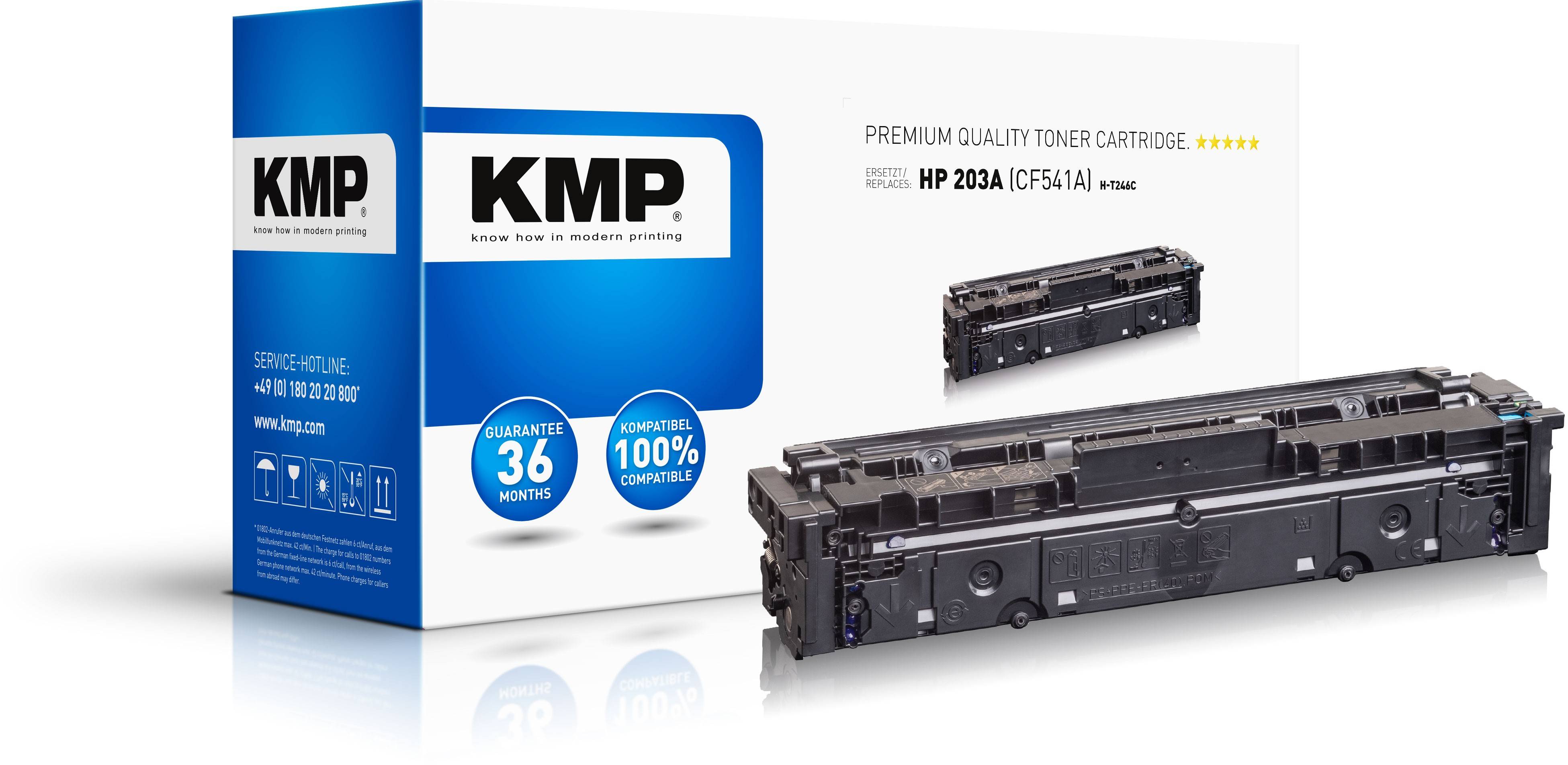 KMP Toner Zamiennik Canon, HP HP 203A (CF541A) zamiennik Cyjan 1300 strony H-T246C 2549,0003-1