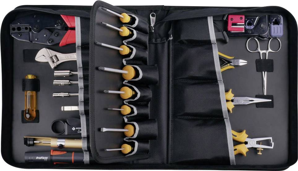 BERSTEIN Tools for Electronics 2700 na narzędzia sieciowe Zestaw narzędzi w torbie 23 szt.-1