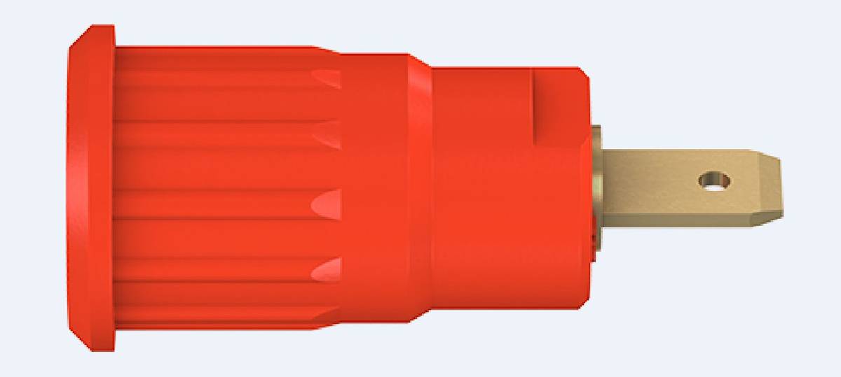 Złącze żeńskie laboratoryjne zabezpieczone złącze żeńskie do wbudowania czerwony Stäubli SEB4-F 1 szt.-2
