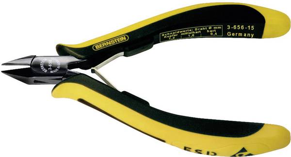 Szczypce boczne BERNSTEIN Tools for Electronics EUROline-Conductive 3-656-15, 125 mm, 65 HRC, ESD