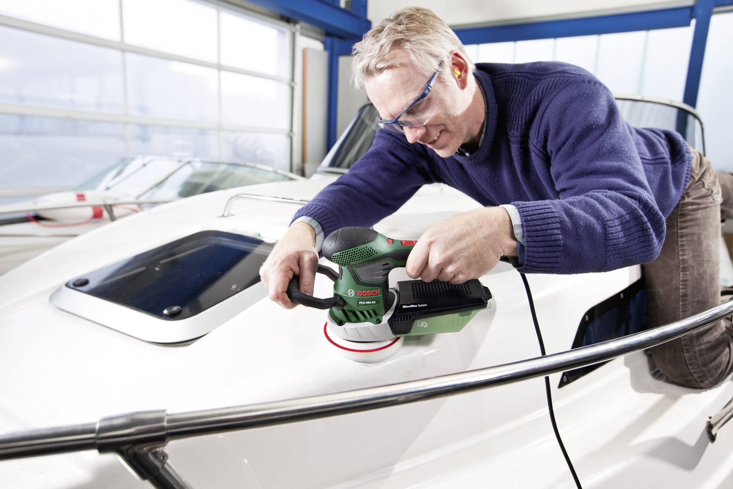 Ексцентрикова шліфувальна машина Bosch Home and Garden PEX 400 AE 06033A4000, 350 Вт, Ø 125 мм