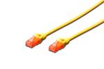 Kabel krosowy DIGITUS Professional CAT 6 U-UTP, LSZH, AWG 26/7, skrętka, długość 0,5 m, żółty