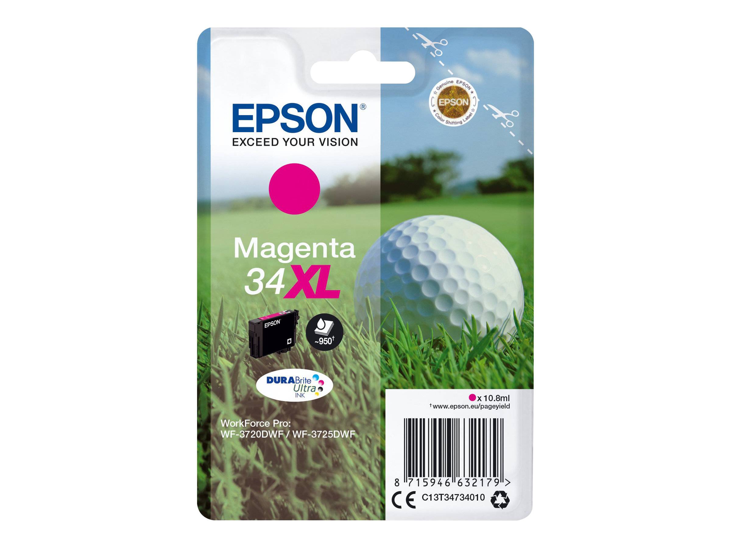 Epson atrament 34XL tusz oryginalny Magenta C 13 T 34734010-1