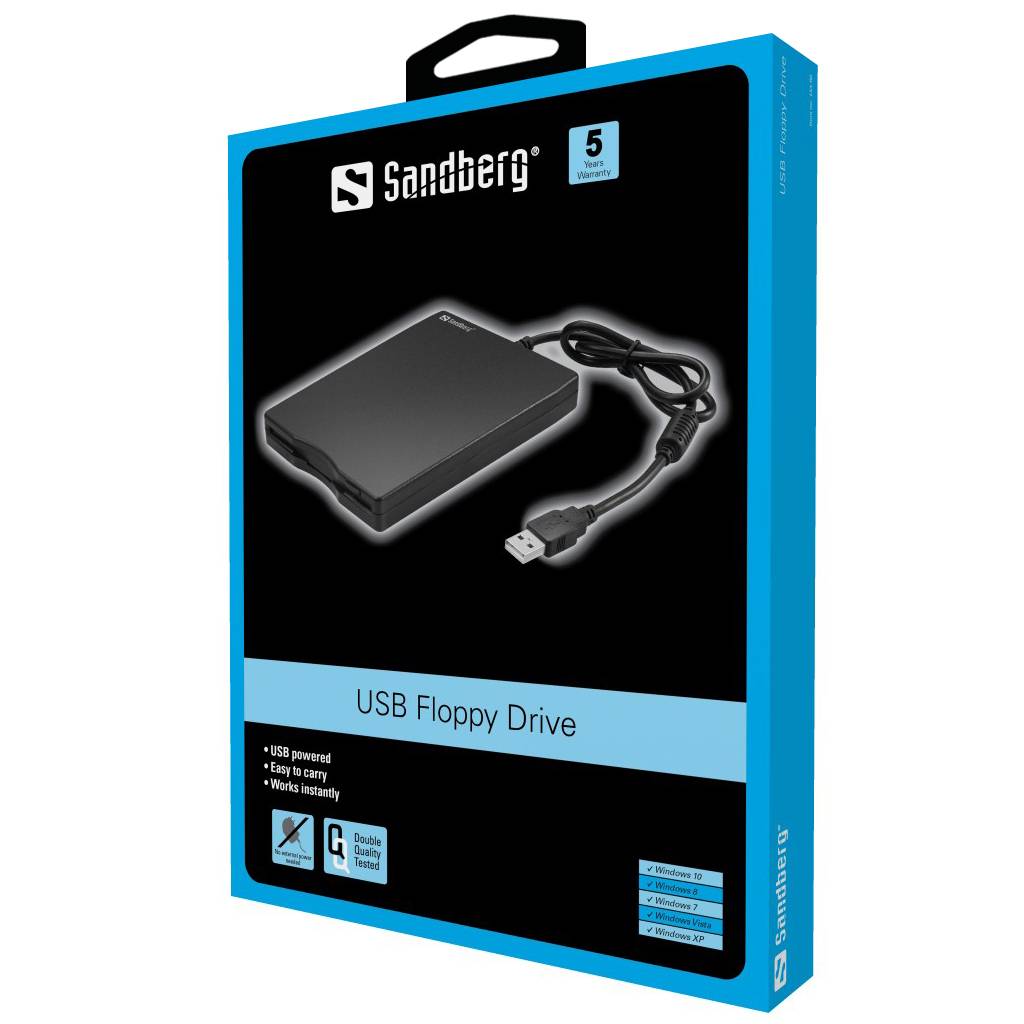 Sandberg USB Floppy Mini Reader - Дисковод - Дисковод для гибких дисков (1,44 МБ)