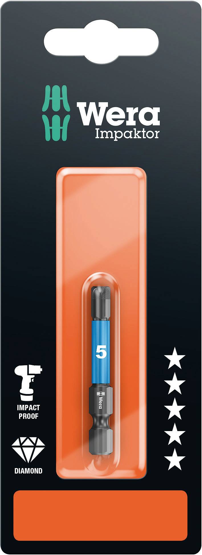 Шестигранна біта Wera 05073944001 840/4 IMP DC SB SiS 4 мм F 6.3 1 шт.