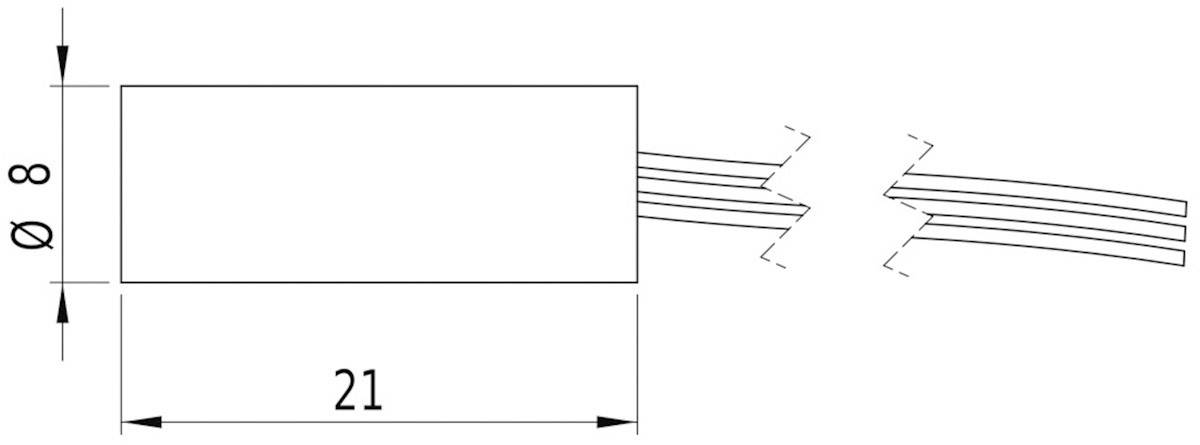 Лазерний модуль Picotronic 70100594 DI650-1-3(8x21), клас 2, 1 мВт, 650 нм