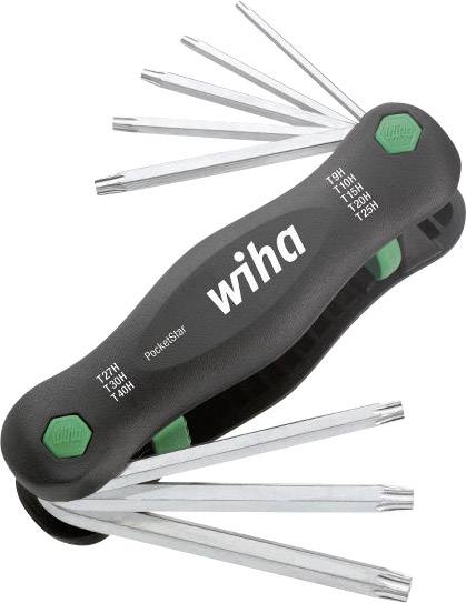 Wiha 363TRP8 groß 8tlg TORX BO Zestaw kluczy trzpieniowych TR 9, TR 10, TR 15, TR 20, TR 25, TR 27, TR 30, TR 40 8 szt.