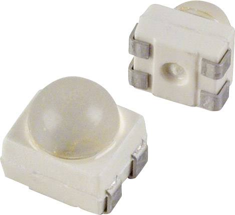 Dwie białe lampy LED z kopułkową osłoną, odpowiednie do obwodów elektronicznych i oświetlenia.