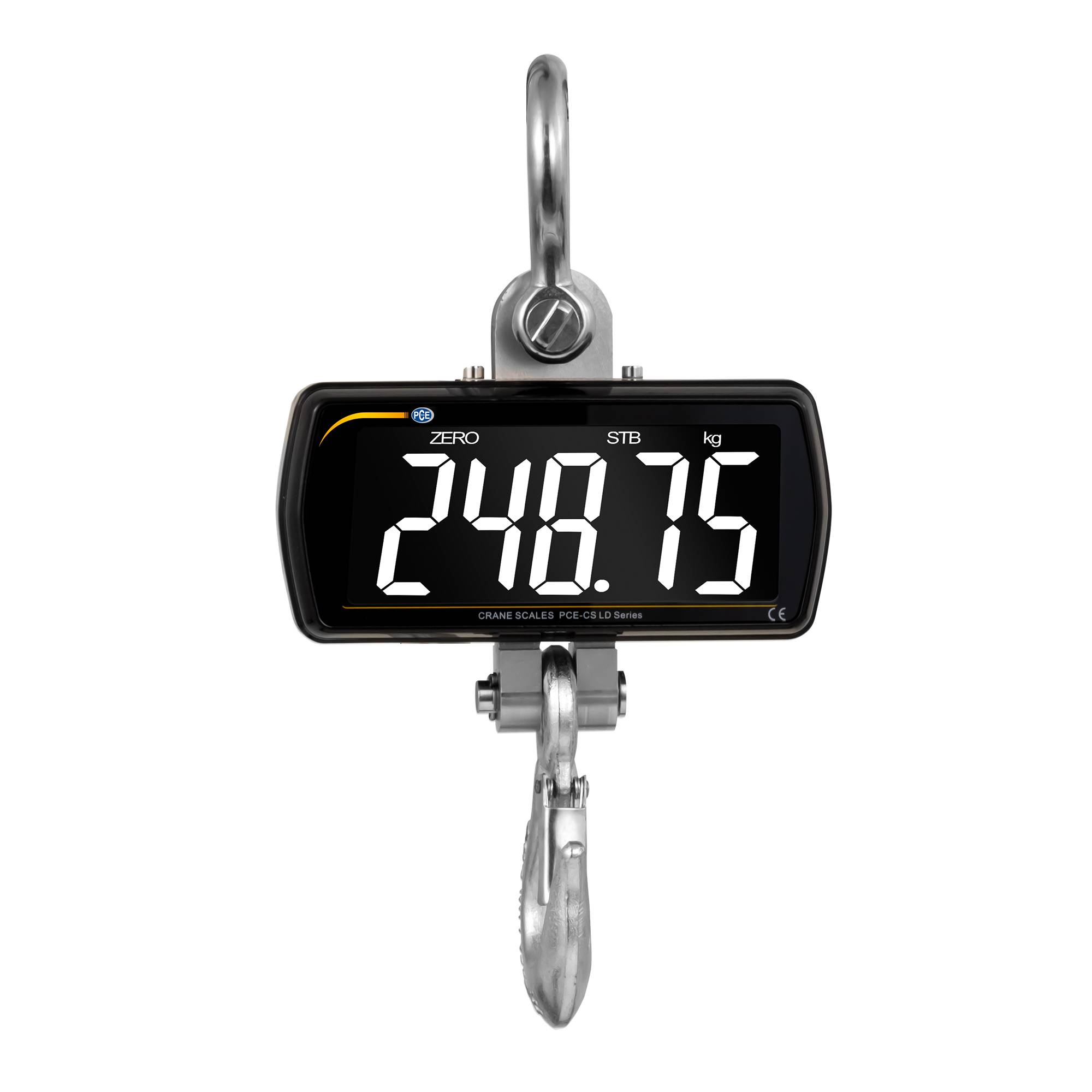 Кранові ваги PCE Instruments, максимальний діапазон вимірювання 300 кг, батарея, чорний колір