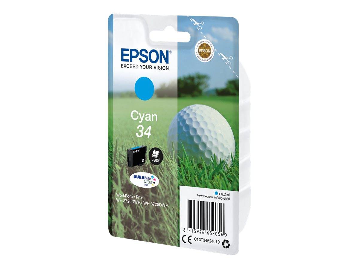 Epson atrament 34 tusz oryginalny Cyjan C 13 T 34624010-5
