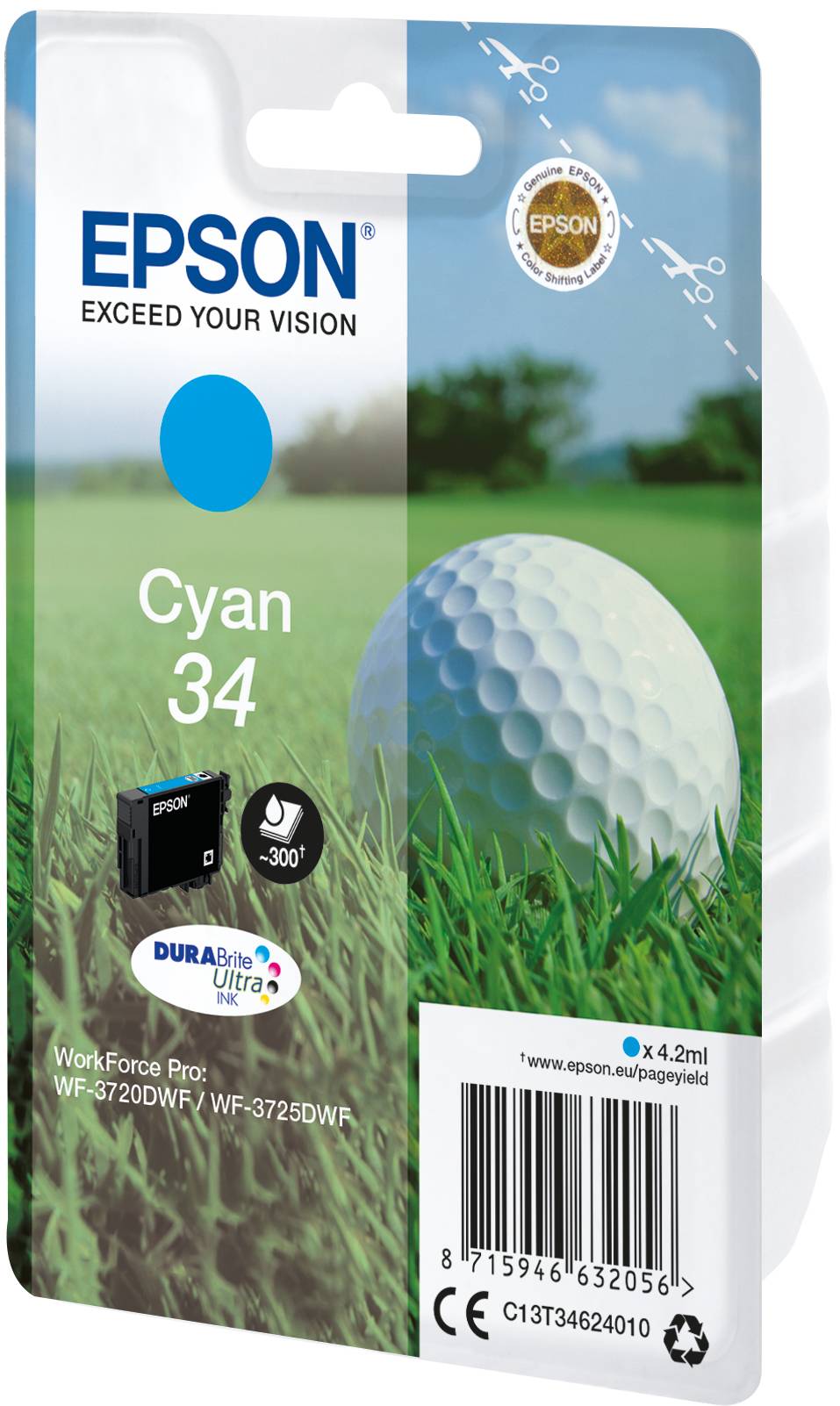 Epson atrament 34 tusz oryginalny Cyjan C 13 T 34624010-8