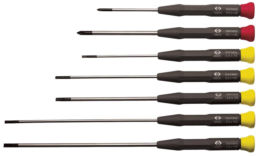 Набір викруток C.K neu для електроніки та механіки, 7 предм., плоскі, хрестові