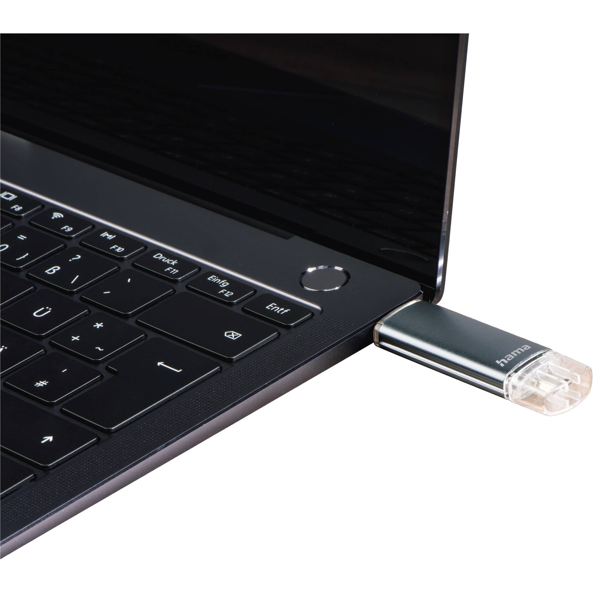 Hama FlashPen "Laeta Twin" Pamięć USB do Tabletów i Smartfonów szary 64 GB USB 2.0, Micro USB 2.0-1