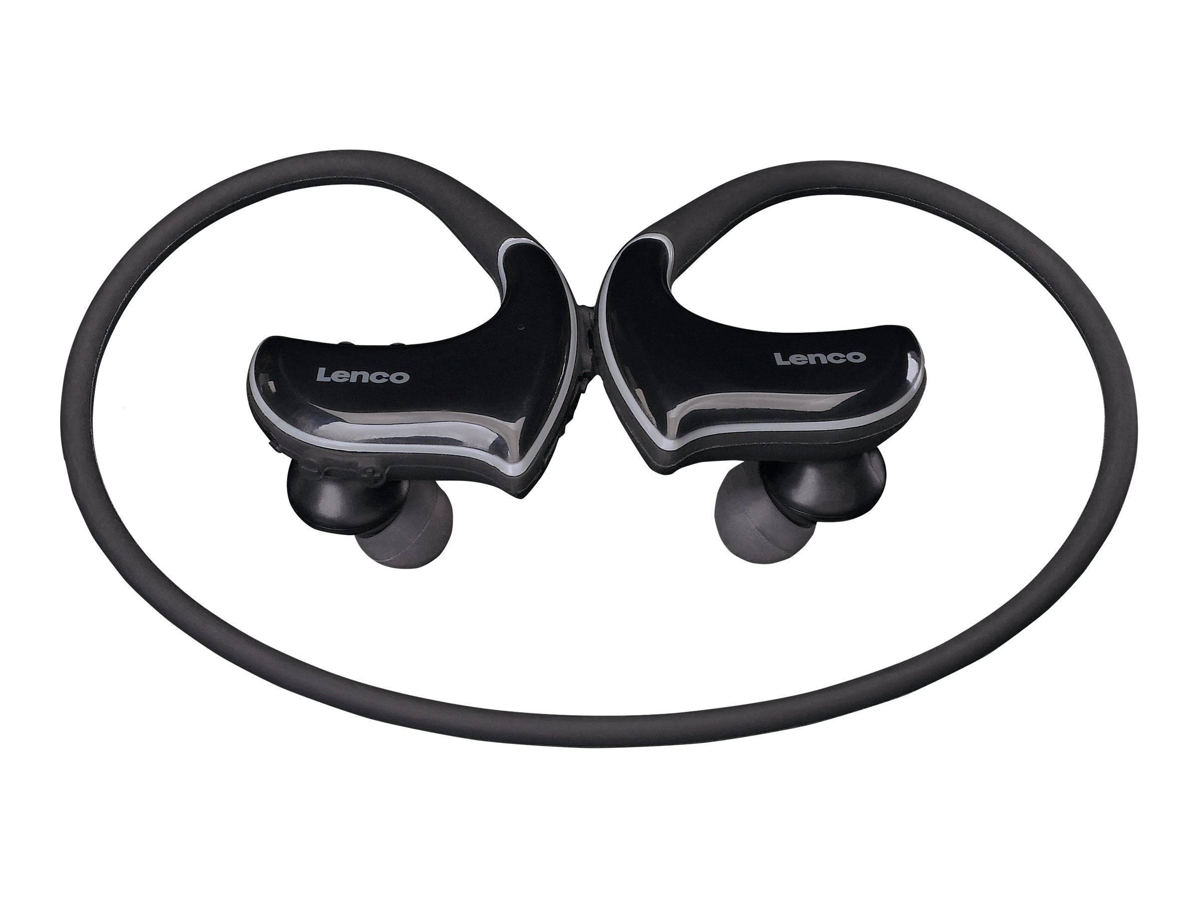Lenco BTX-750BK Słuchawki douszne Bluetooth czarny zestaw słuchawkowy, opaska szyjna, odporne na pot Sport-3