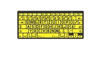 Klawiatura Logickeyboard Logickeyboard LKB-LPBY-BTON-DE, Mini, Bluetooth, QWERTZ, Schwarz, Gelb Niemiecki, QWERTZ-0