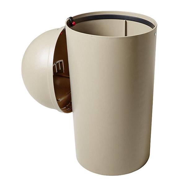 Kosz na śmieci, ognioodporny, 80x HxD 1070x455mm, korpus PE beżowy, pokrywa PE beżowy-1